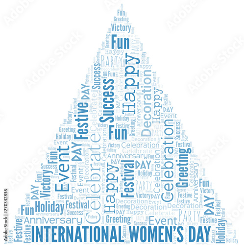 International Women's Day Word Cloud. Wordcloud Made With Text.