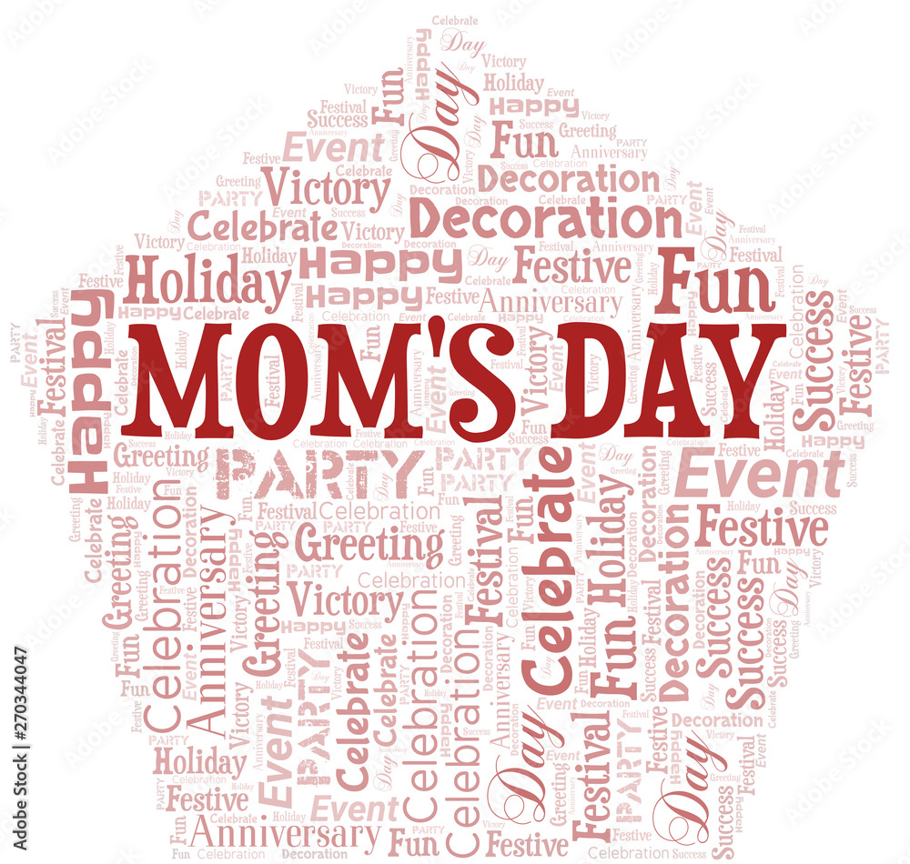 Mom's Day Word Cloud. Wordcloud Made With Text.