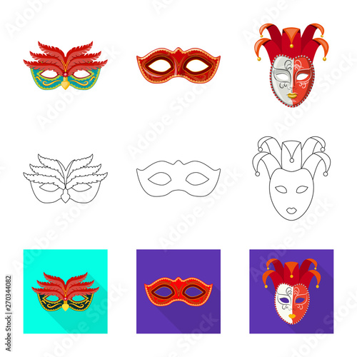 Vector design of luxury and celebration icon. Set of luxury and hide  vector icon for stock.