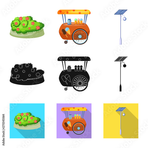 Isolated object of urban and street symbol. Collection of urban and relaxation stock symbol for web.