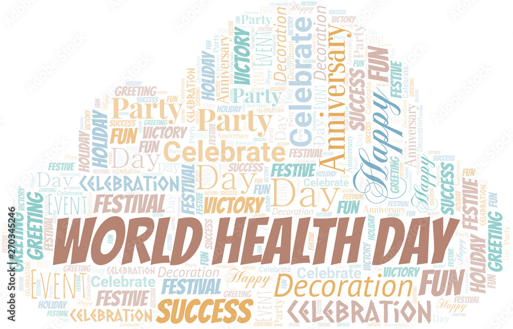 World Health Day Word Cloud. Wordcloud Made With Text.
