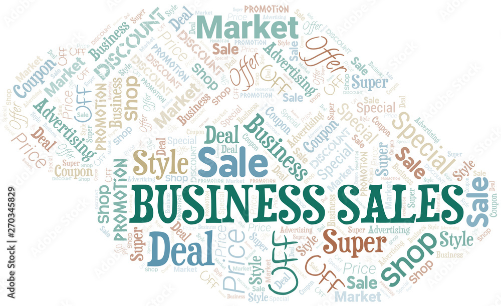 Business Sales Word Cloud. Wordcloud Made With Text.