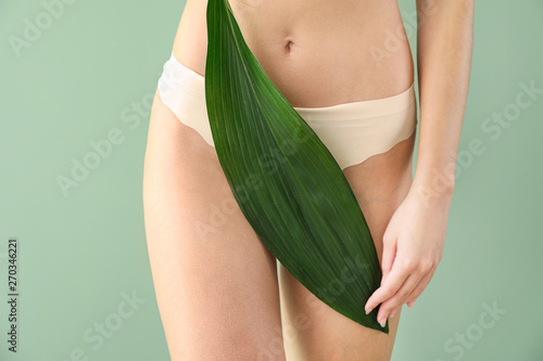 Beautiful young woman in un...