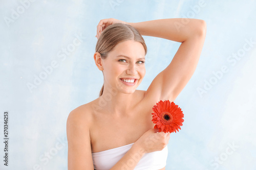 Beautiful young woman with ...