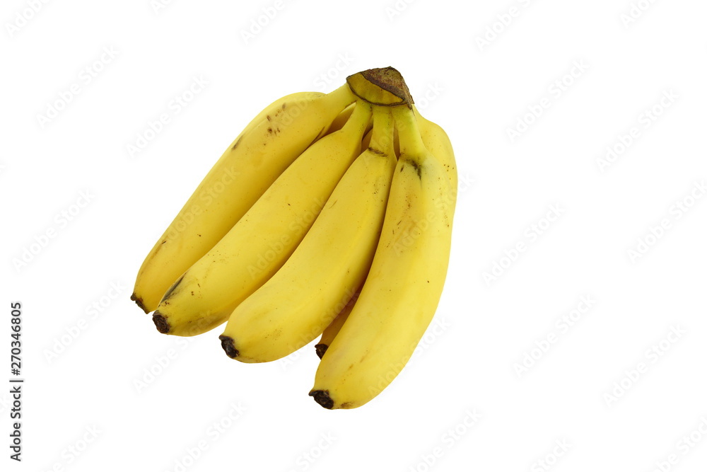 Bunch of bananas isolated on white background