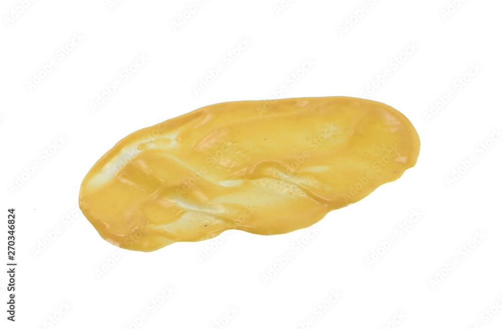 hamburger mustard mayonnaise sauce isolated on white.