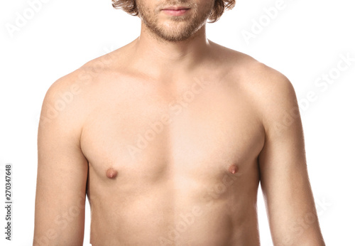 Naked young man after epila...