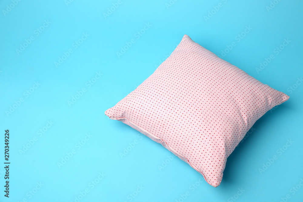 Soft pillow on color background Soft pillow on color background