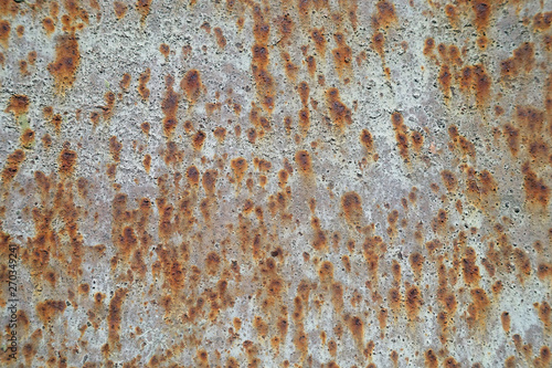 Background rust on iron painted sheet