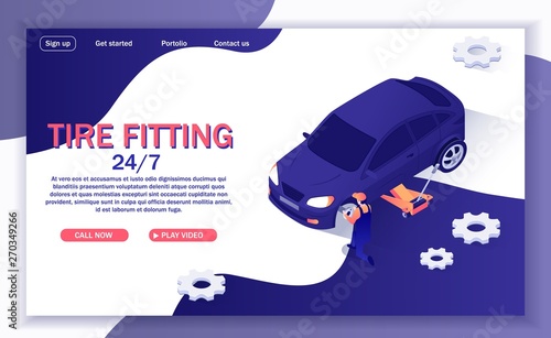 Banner for Online Car Service Offers Tire Fitting