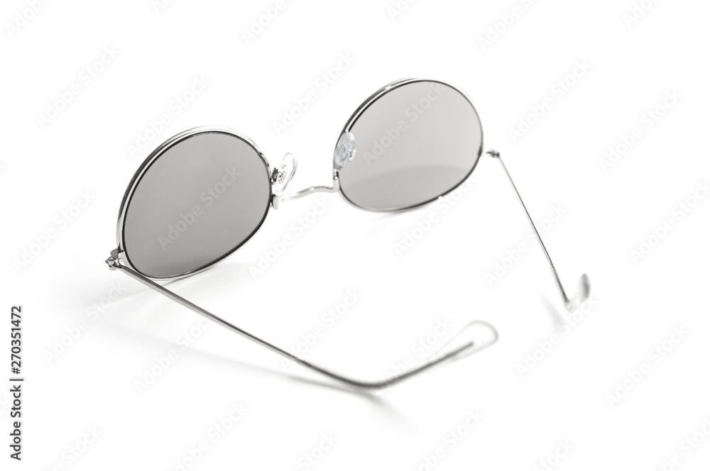 Closeup of sun glasses on white background Closeup of sun glasses on white background