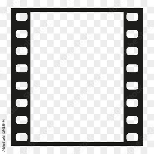 Film strip frame or border. Photo, cinema or movie negative. Vector illustration.