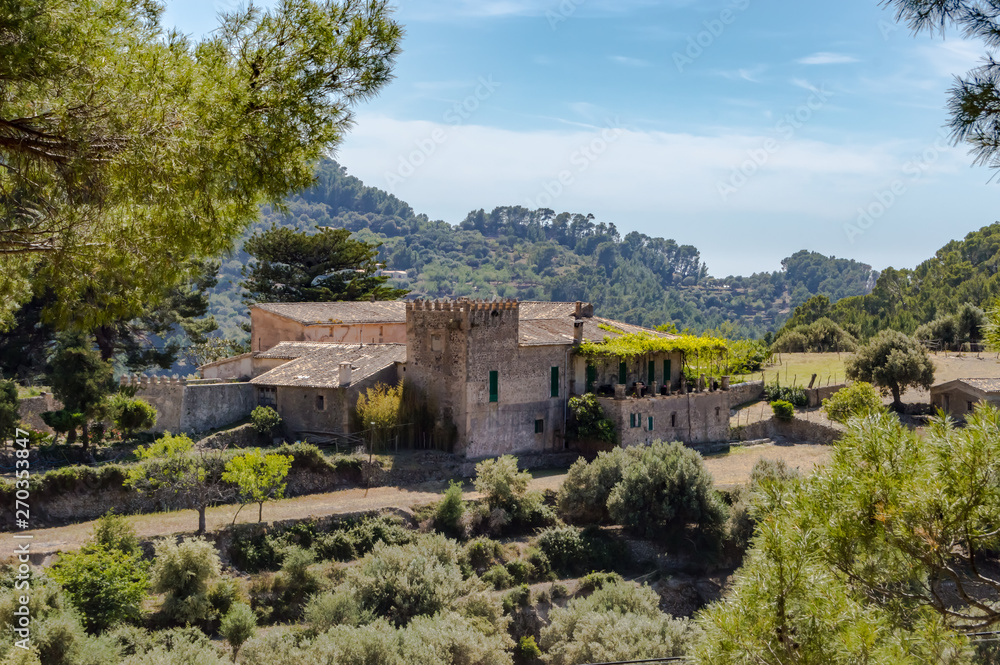 View of a mallorca architecture farm in the countryside