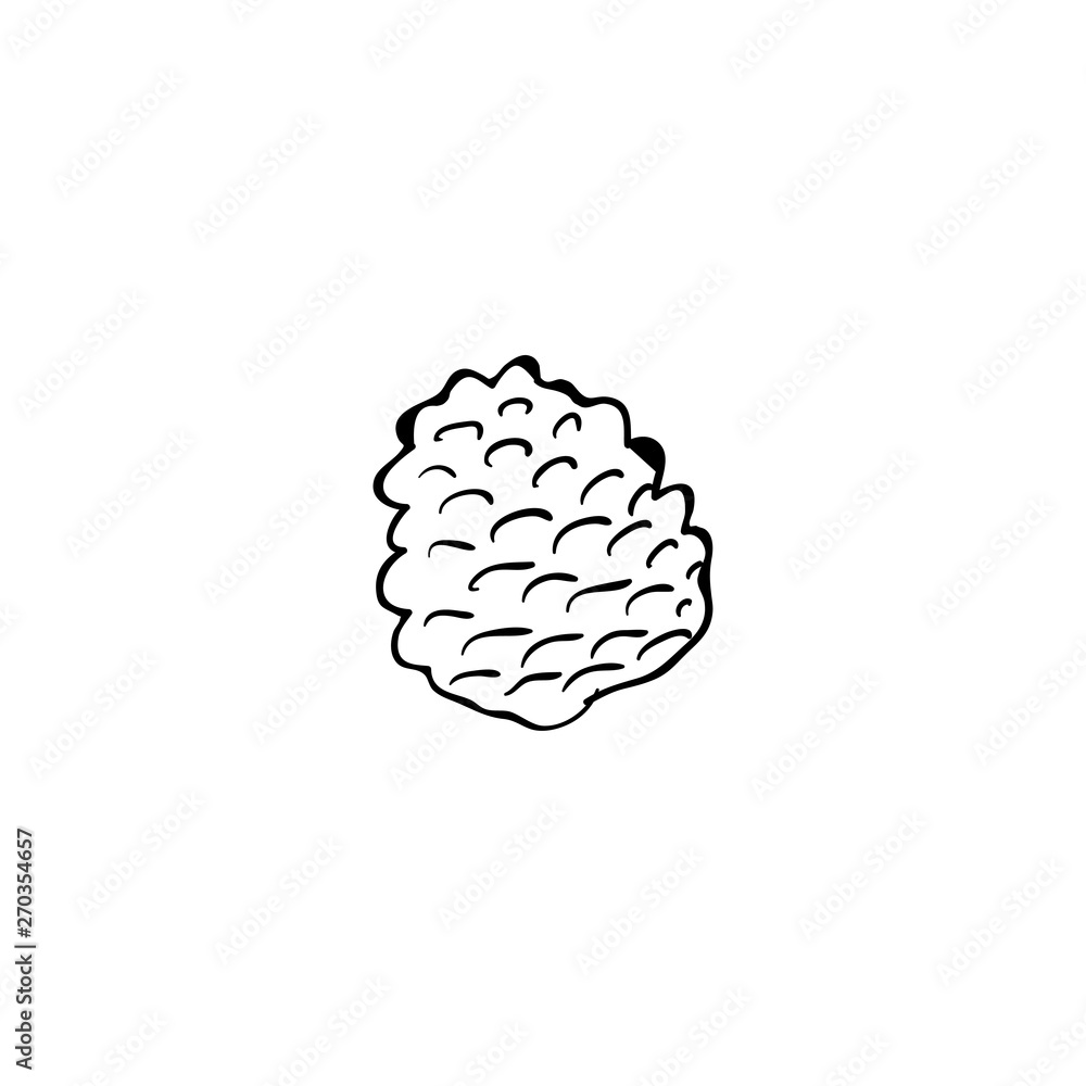 Pinecone Icon Vector pine,