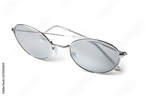 Closeup of sun glasses on white background