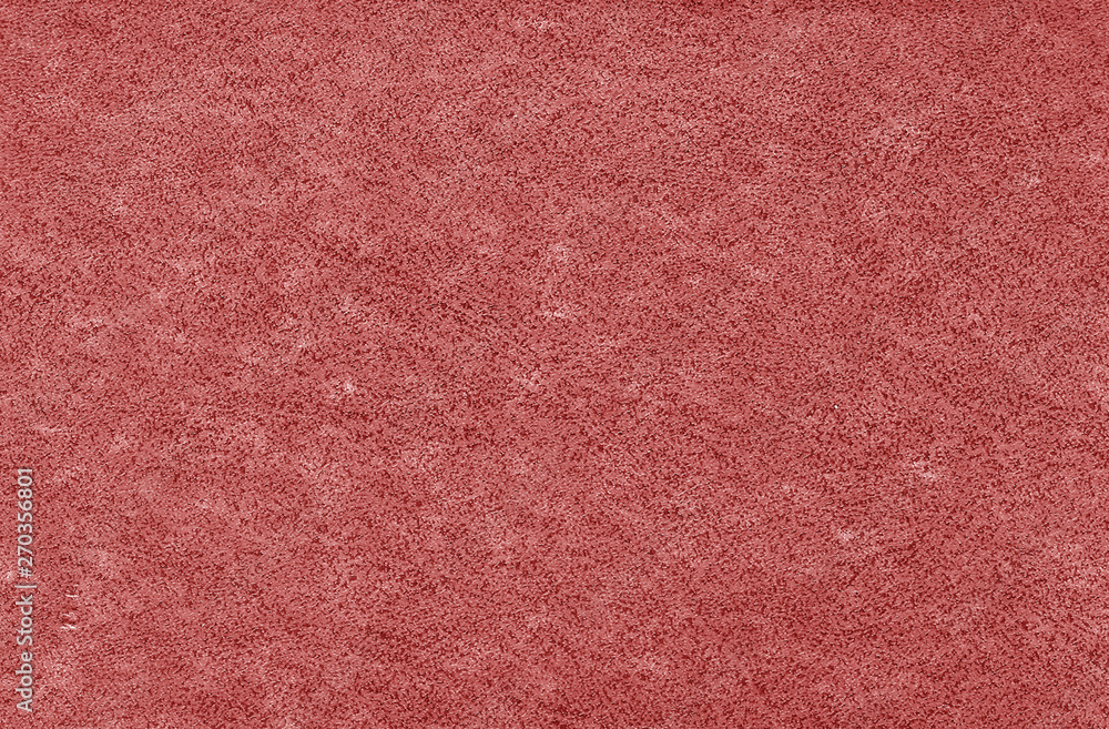 Fototapeta premium Old grungy canvas pattern with dirty spots in red color.