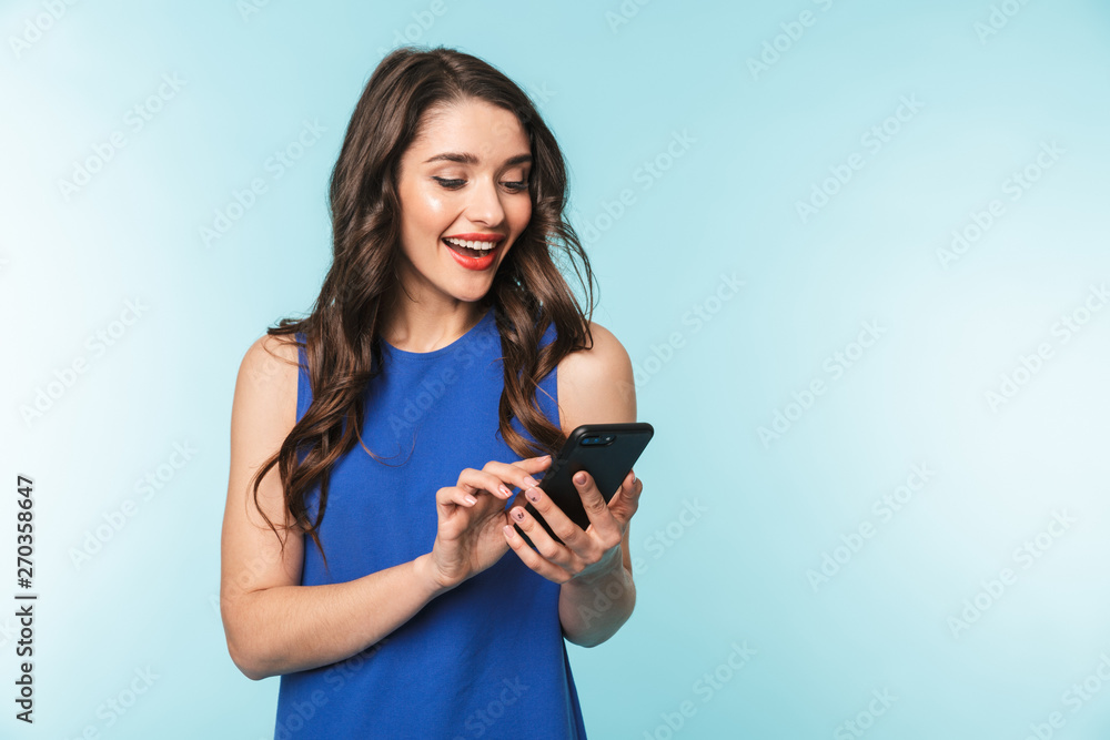 Portrait of a beautiful young brunette woman standing Portrait of a beautiful young brunette woman standing