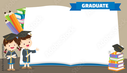 graduate students in graduation gowns holding diplomas