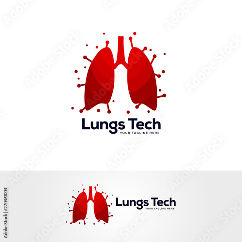 human lungs logo designs template, lungs technology logo design vector, respiratory system logo designs