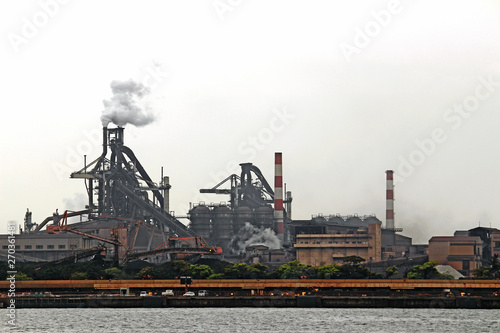 Landscape of port heavy industry area