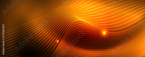 Shiny neon lines techno magic futuristic background, magic energy space light concept, abstract background wallpaper design