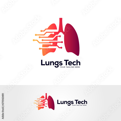 human lungs logo designs template, lungs technology logo design vector, respiratory system logo designs