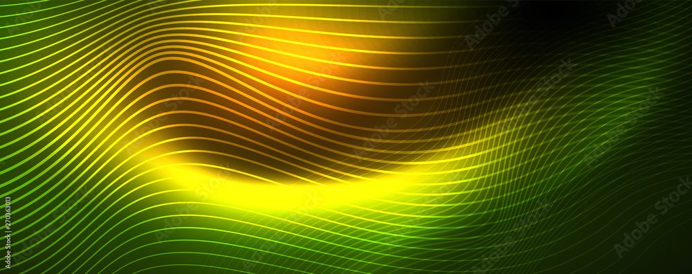 Shiny neon vector wave line abstract background, motion concept Shiny neon vector wave line abstract background, motion concept