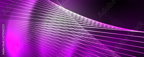 Color light with lines, outer space background, bright rays
