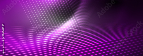 Color light with lines, outer space background, bright rays