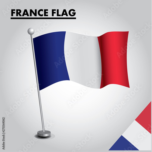 FRANCE flag icon National flag of FRANCE on a pole