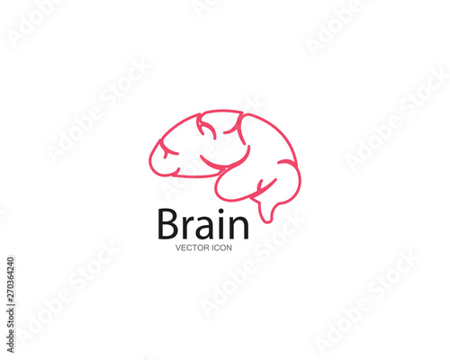 Brain Logo Template vector icon illustration design 