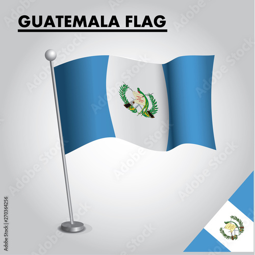 GUATEMALA flag icon National flag of GUATEMALA on a pole