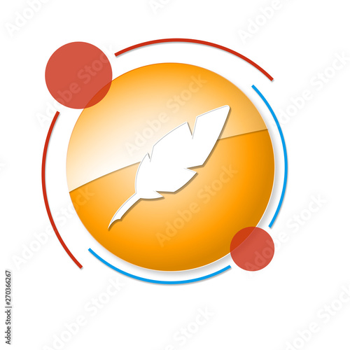 okrągły baner z ikoną