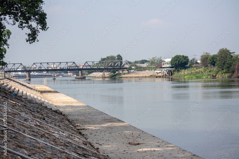 Mae Klong river the main river in western region Thailand through Ratchaburi province