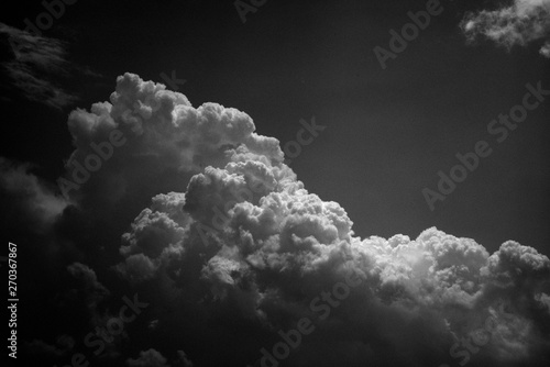 Принти на полотні Black and white cloudscape of an approaching storm