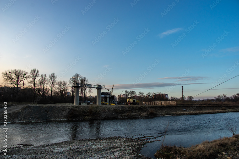 Support bridge under construction