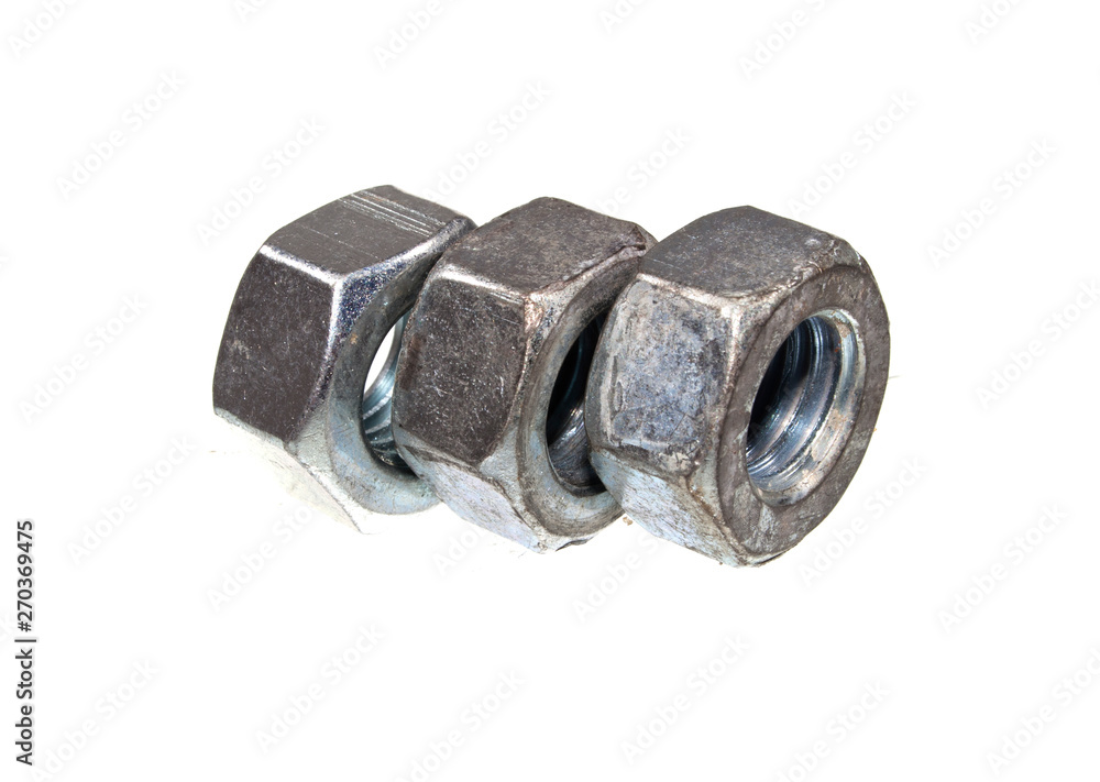 nut bolt isolated on white background nut bolt isolated on white background