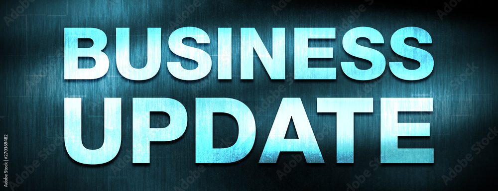 Business Update abstract blue banner background