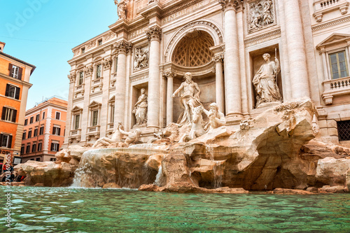 Low Angle View Of Trevi Fountain