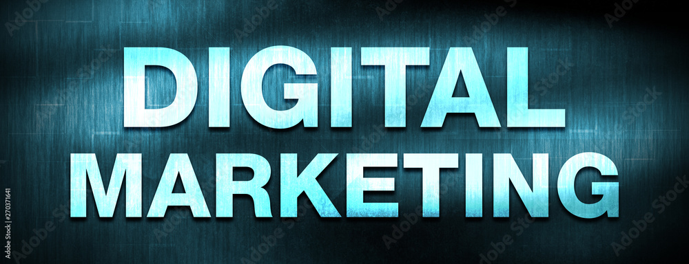 Digital Marketing abstract blue banner background Digital Marketing abstract blue banner background