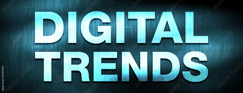 Obraz premium Digital Trends abstract blue banner background