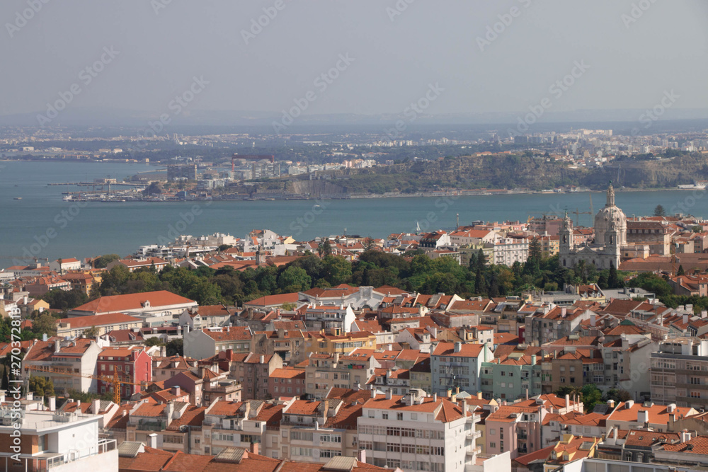 Vista de um miradouro em Lisboa 