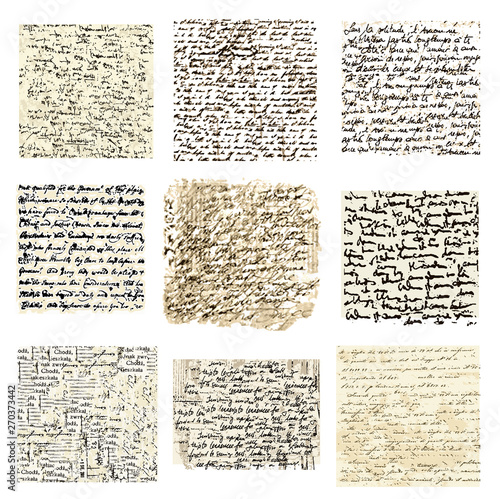 Set of handwriting files, vector
