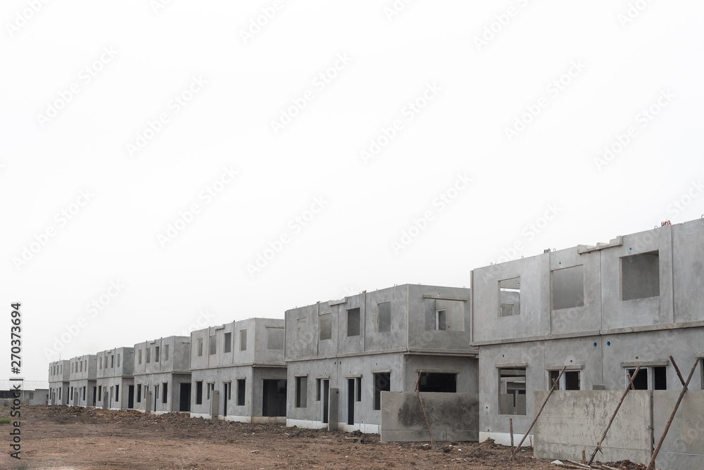 Prefabricated building.