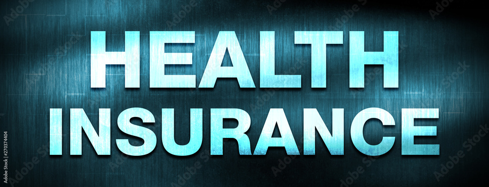 Health Insurance abstract blue banner background