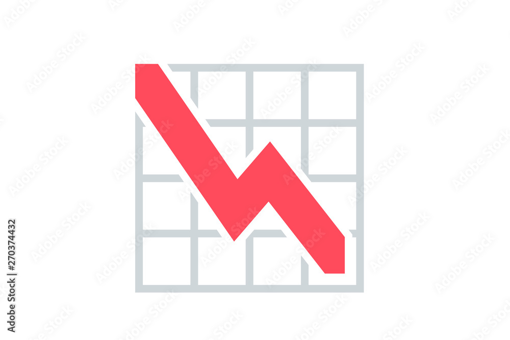 downward trending red arrow downward trending red arrow