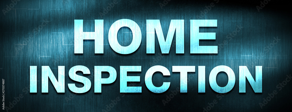 Home Inspection abstract blue banner background