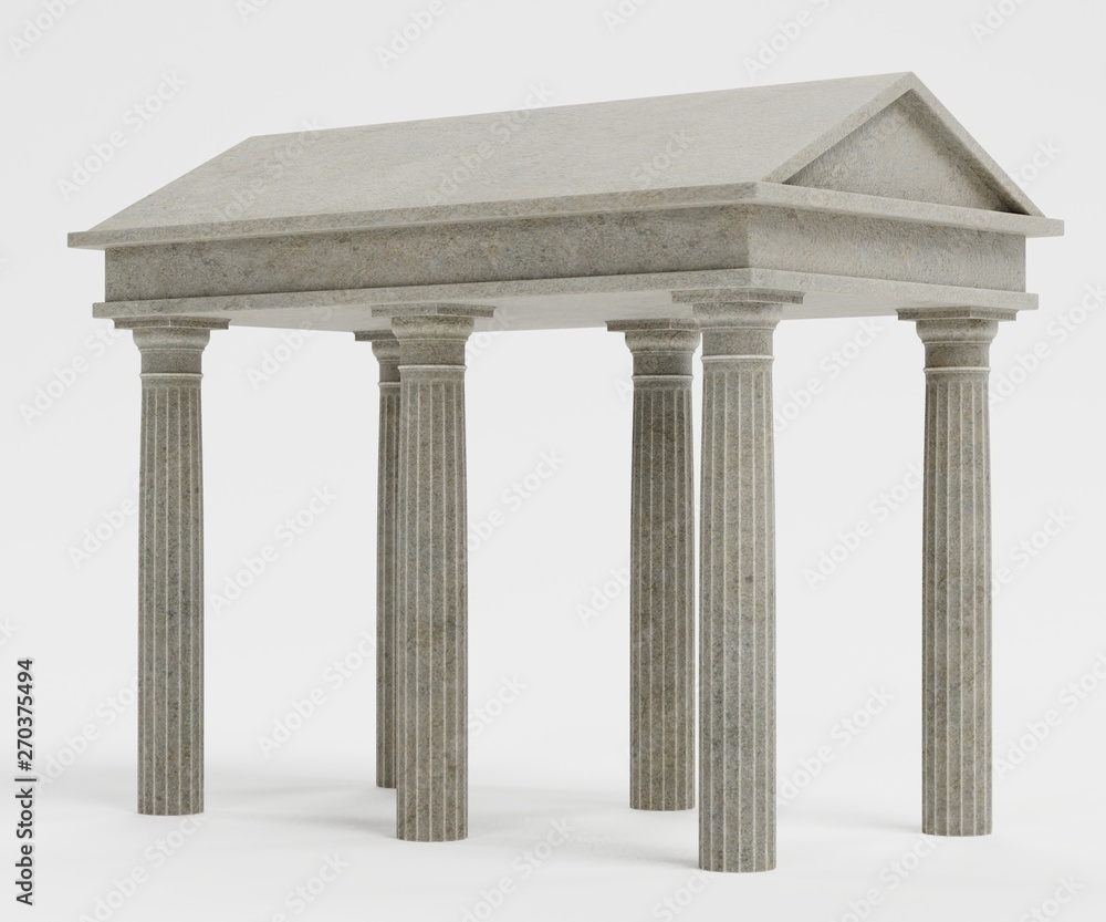Obraz premium Realistic 3D Render of Doric Temple