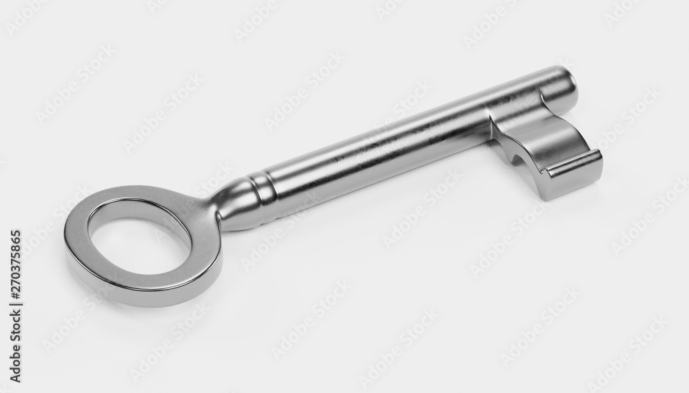 Realistic 3D Render of Classic Old Key Realistic 3D Render of Classic Old Key