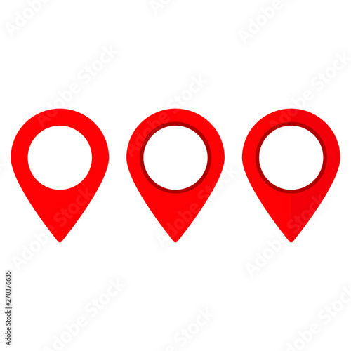 Red maps pin. Location map icon. Location pin. Pin icon vector.